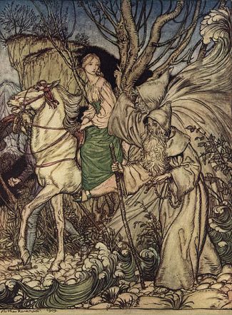 Undine by Arthur Rackham, 1909.  Public domain
