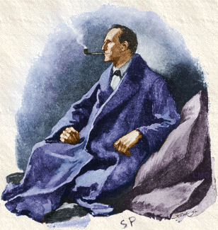 Sherlock Holmes by Sidney Paget.  Public domain.