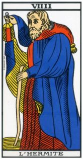 The Hermit, from the Tarot