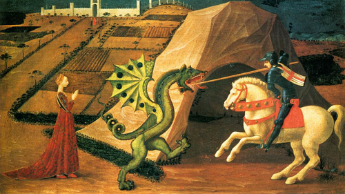 St. George and the Dragon by Paolo Uccello, ca. 1458