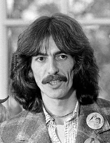 George Harrison in the Oval Office at the invitation of President Ford, 1974.  Public Domain
