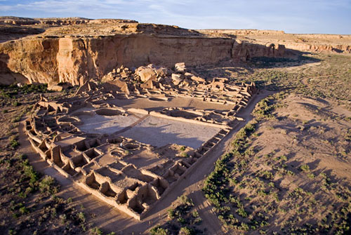 Pueblo Bonito ruins, Chaco Canyon.  Photo courtesy of Scott Haefner, scotthaefner.com