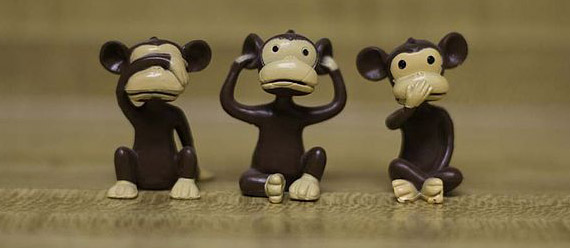 See no evil, hear no evil, speak no evil, by John Snape, CC-BY-SA-3.0