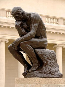 The Thinker, Rodin. Public Domain