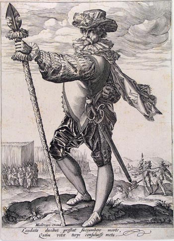 German mercenary pikeman. Wikimedia Commons