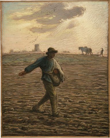 "The Sower" by Jean-Francois Millet, 1866-67, Public Domain